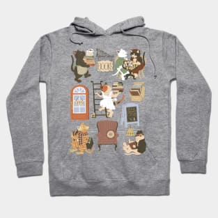 book shoppe cats Hoodie